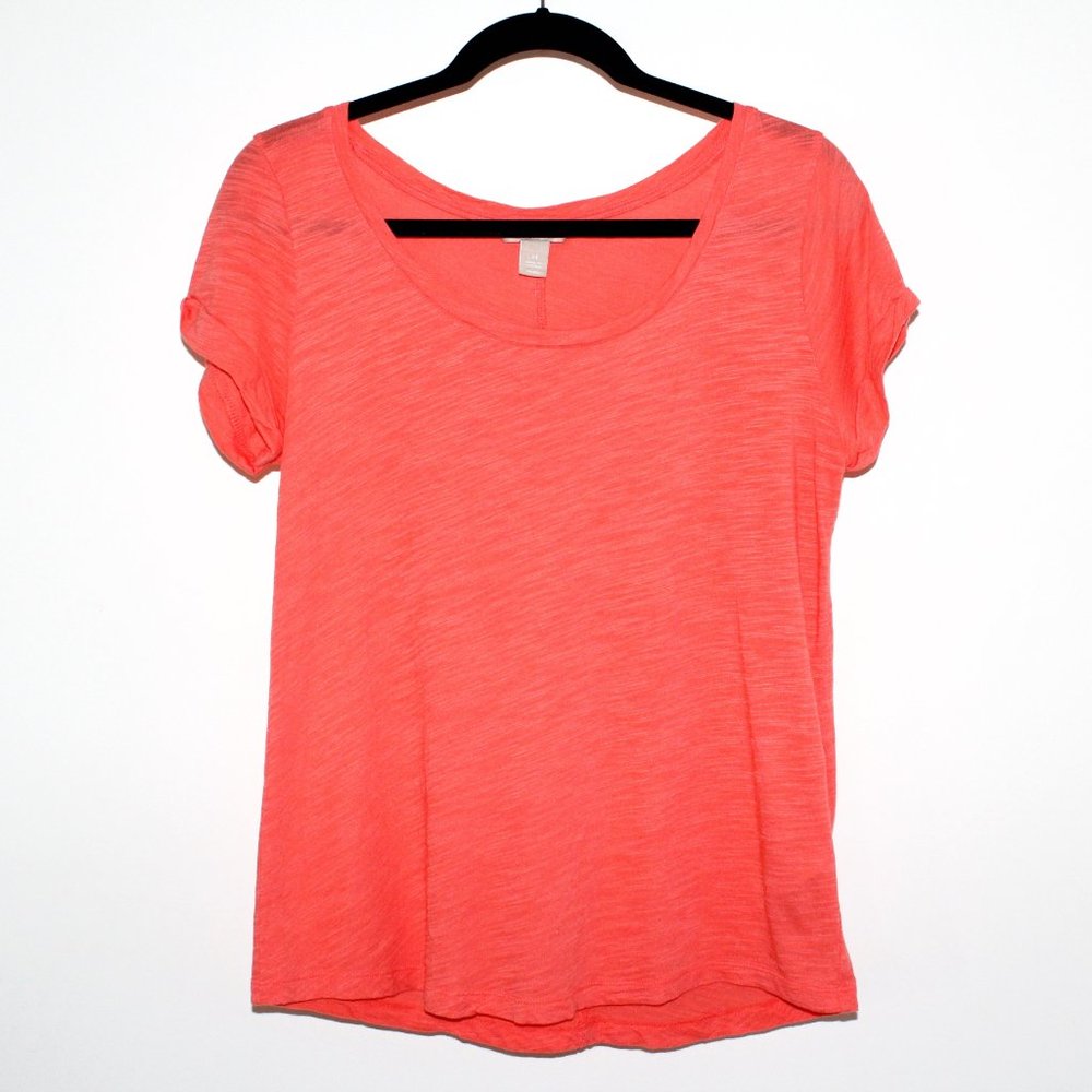 Banana Republic Slub Cotton/Modal Blend Rolled Cap-Sleeve Top